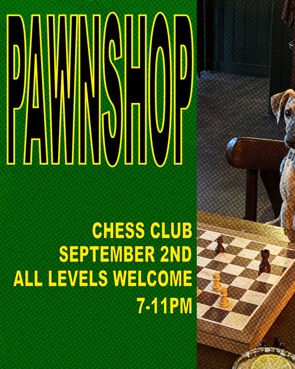 Chess club is back once again tomorrow @moyletts. Heard there are espresso martinis on the menu too 👀 be there or b square.